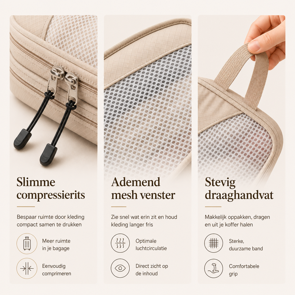 Packing Cubes Set met Compressie (6-delig)